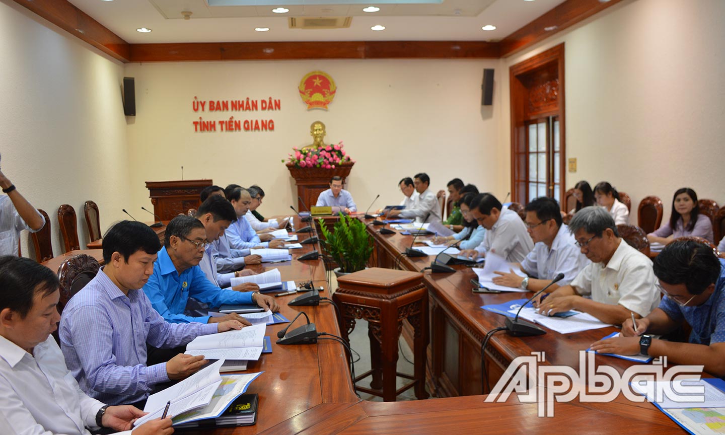 Hội nghị tại điểm cầu Tiền Giang.