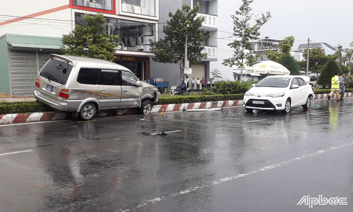 Hiện trường vụ tai nạn.