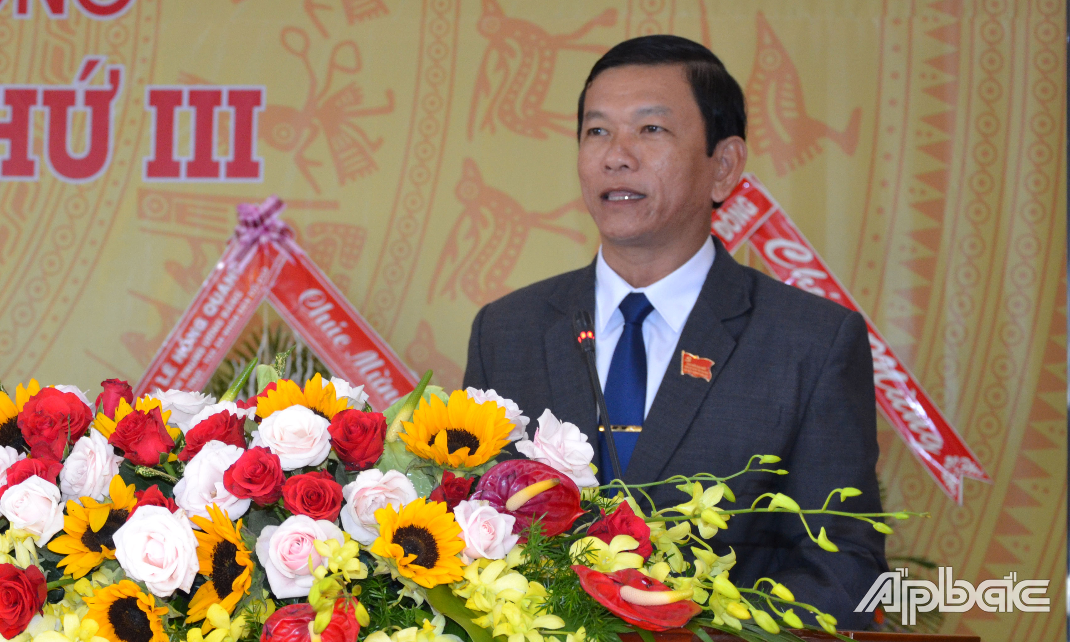 Đồng chí Bùi Thái Sơn phát biểu khai mạc Đại hội.