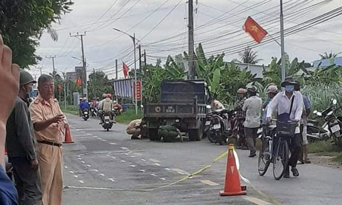 Hiện trường vụ tai nạn. Ảnh Facebook.