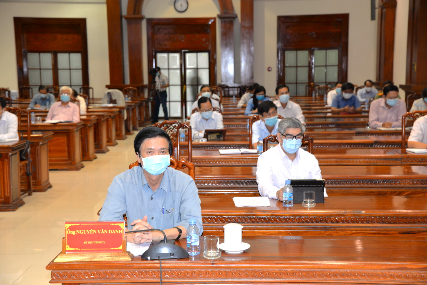 Đồng chí Nguyễn Văn Danh, Ủy viên BCH Trung ương Đảng, Bí thư Tỉnh ủy, Chủ tịch HĐND tỉnh chủ trì tại điểm cầu Tiền Giang
