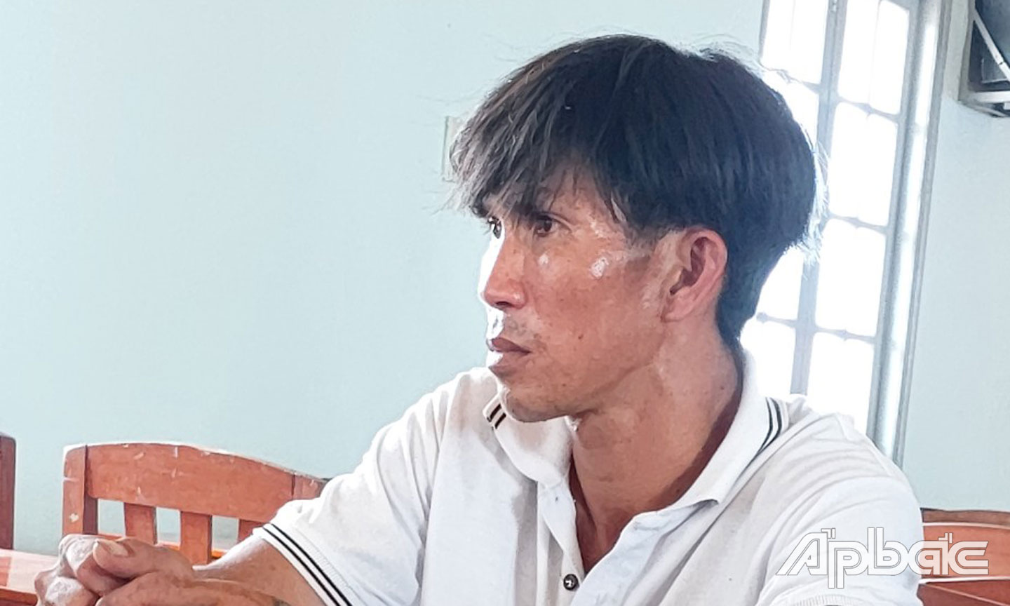  Nguyễn Văn Mười tại cơ quan Công an.