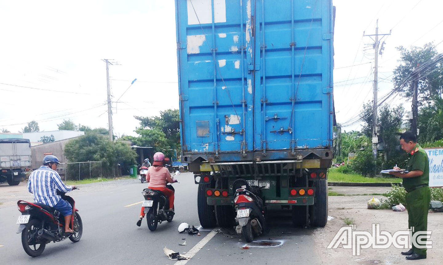 Hiện trường vụ tai nạn.