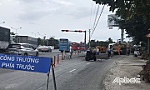 Sắp khắc phục xong hư hỏng trên tuyến tránh TX. Cai Lậy