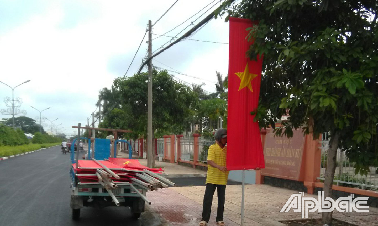 Công tác tổ chức tại huyện Gò Công Đông.