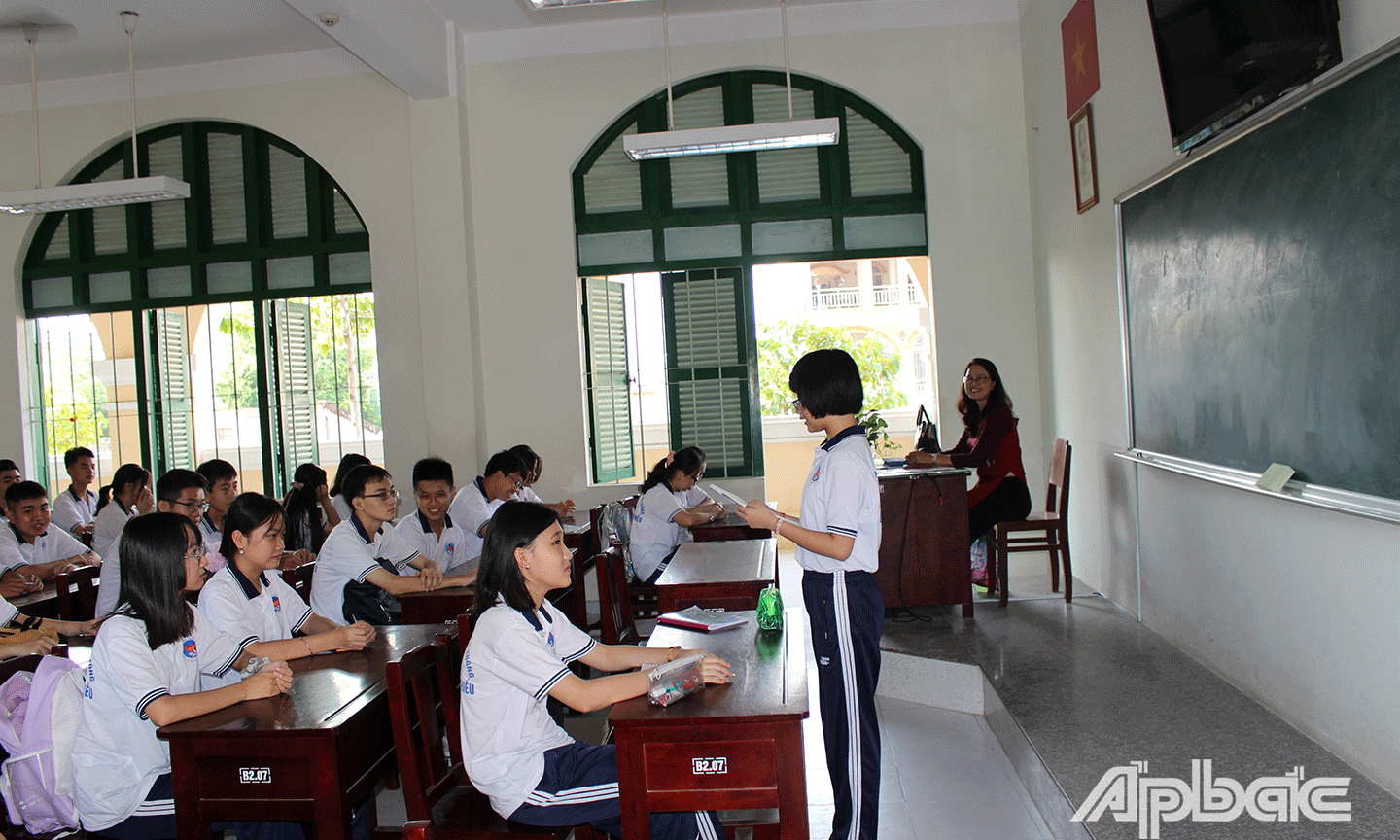 Năm học 2020 - 2021, ngành giáo dục tỉnh Tiền Giang sẽ tiếp tục đổi mới phương pháp giảng dạy, đánh giá thi cử ở bậc học trung học. 
