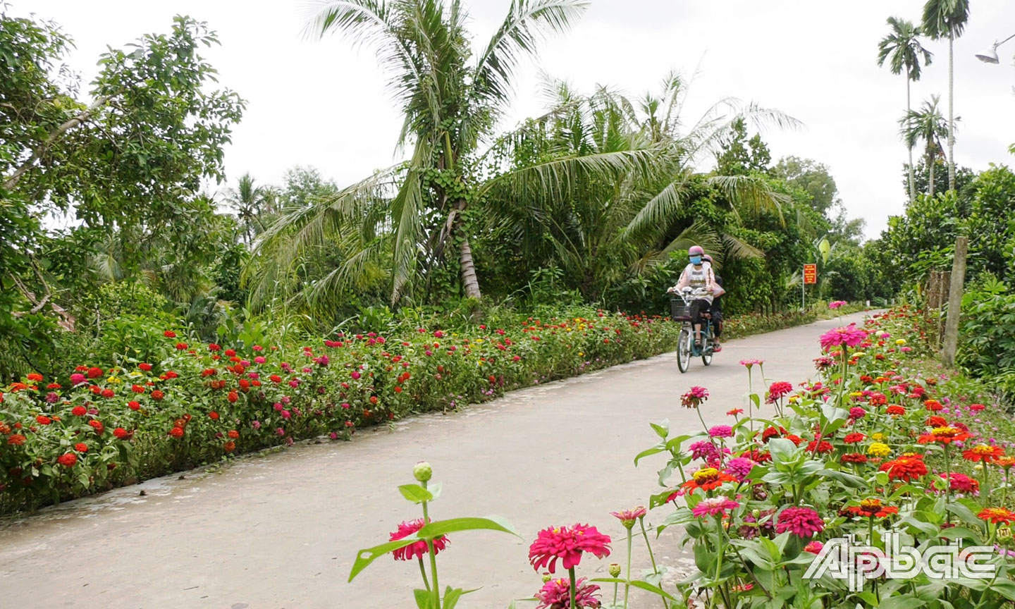 Thực hiện Phong trào, nhiều khu dân cư trên địa bàn huyện Cai Lậy được chỉnh trang xanh - sạch - đẹp.