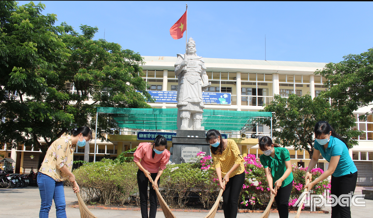 Các trường học ngày càng xanh, sạch, đẹp hơn. 