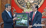 Tổng Lãnh sự Nhật Bản chào xã giao lãnh đạo tỉnh Tiền Giang
