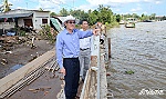 Đồng chí Lê Văn Hưởng kiểm tra tiến độ các công trình