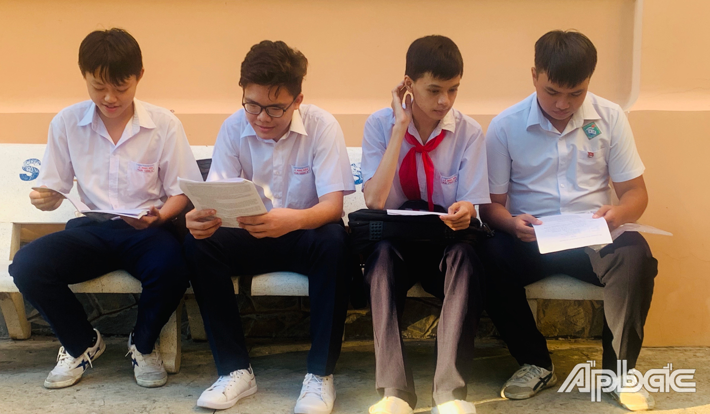 Xây dựng môi trường học đường an toàn, lành mạnh giúp nâng cao chất lượng giảng dạy và học tập. Ảnh chụp tại Trường THPT Nguyễn Đình Chiểu, TP. Mỹ Tho. 