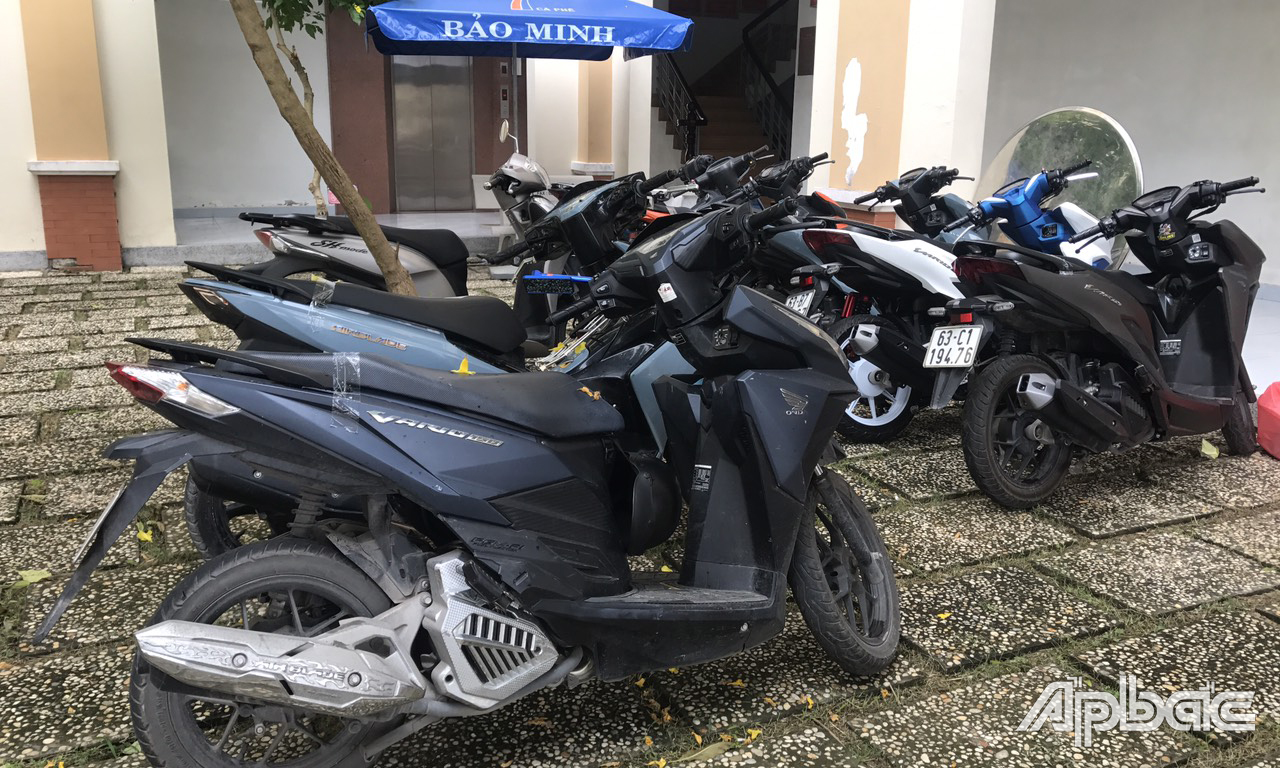 Các phương tiện bị tạm giữ.