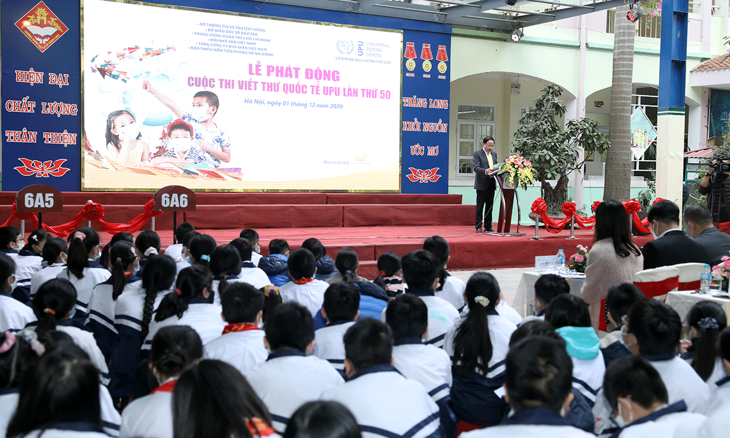 Lễ phát động cuộc thi viết thư UPU lần thứ 50. Ảnh: VGP/Hiền Minh 