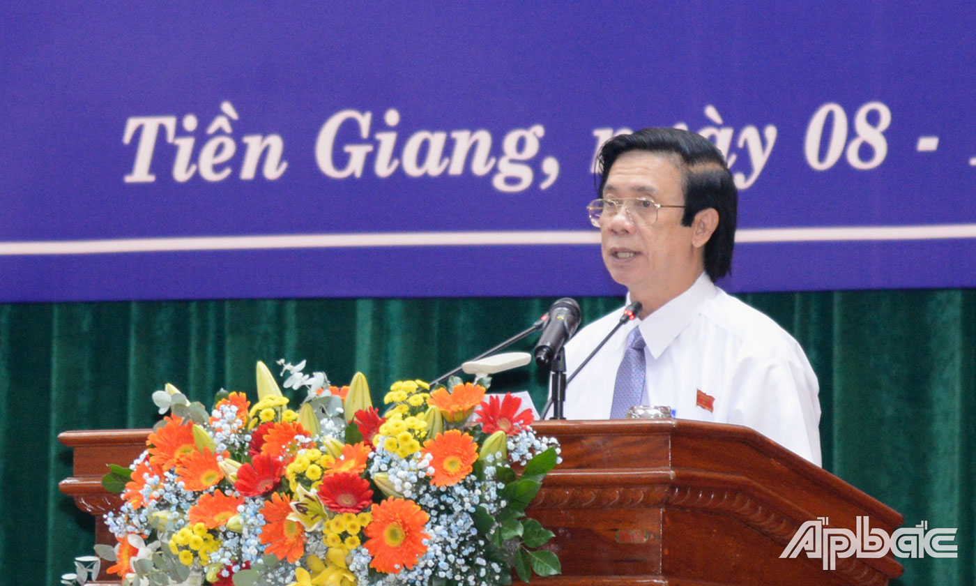 Đồng chí Nguyễn Văn Danh phát biểu khai mạc kỳ họp