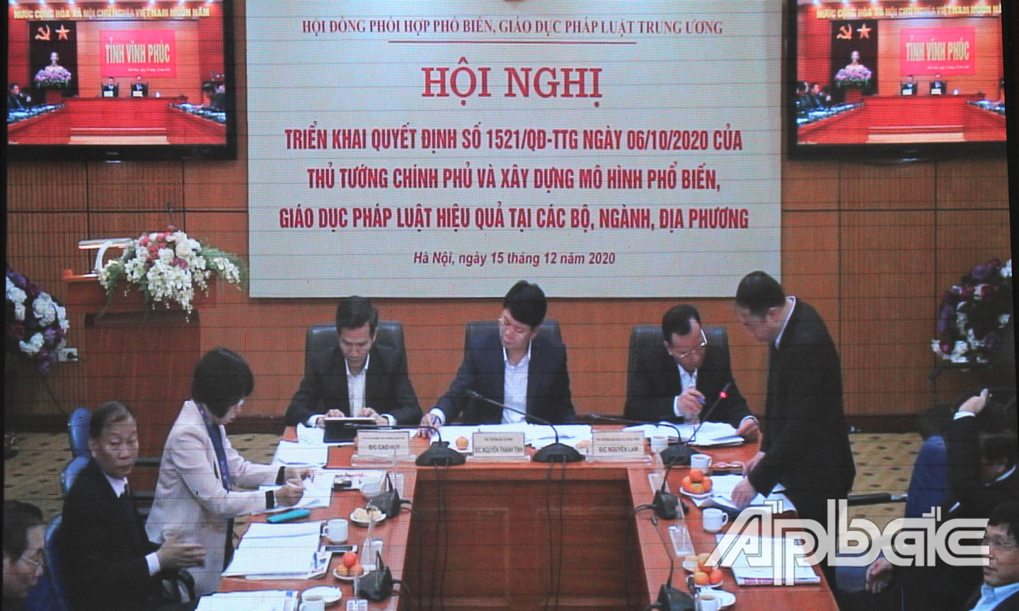 Quang cảnh hội nghị tại điểm cầu Hà Nội.