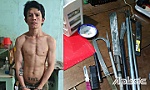Bắt quả tang đối tượng tàng trữ ma túy và nhiều vũ khí nguy hiểm