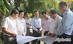 Lãnh đạo tỉnh Tiền Giang kiểm tra công tác chuẩn bị đắp đập ngăn mặn