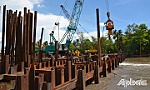 Chủ động đắp đập thép kinh Nguyễn Tấn Thành đúng thời điểm