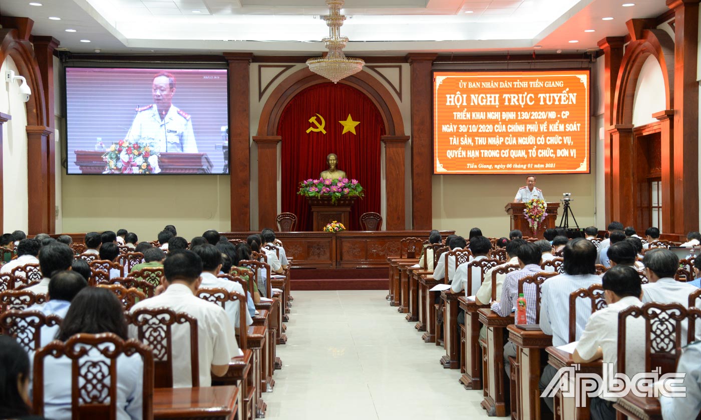 Quang cảnh tại điểm cầu Trung tâm hội nghị.