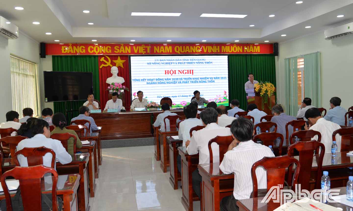 Đồng chí Phạm Văn Trọng phát biểu tại Hội nghị.