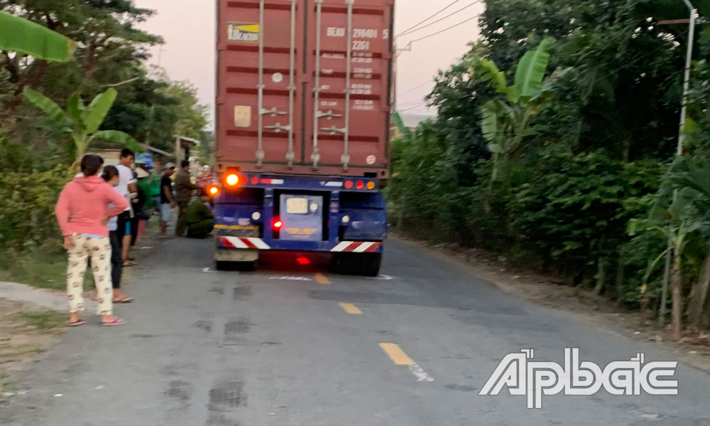 Hiện trường vụ tai nạn giao thông.