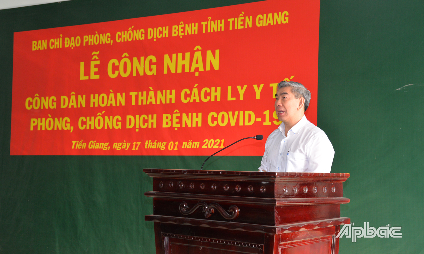 Bác sĩ CKII Trần Thanh Thảo, Giám đốc Sở Y tế chúc mừng công dân hoàn thành cách ly y tế trở về với gia đình; Đồng thời dặn dò công dân thực hiện các biện pháp phòng, chống dịch bệnh cho bản thân và gia đình. Bác sĩ Thảo chúc công dân đón Tết Kỷ Sửu đầm ấm bên gia đình và chúc các thai phụ có thai kỳ khỏe mạnh, an lành