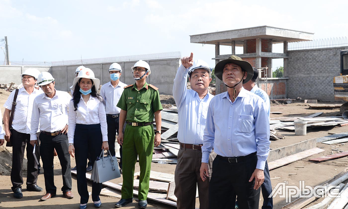 Đồng chí Nguyễn Văn Vĩnh kiểm tra thực tế Dự án đầu tư mở rộng Cơ sở Cai nghiện ma túy tỉnh Tiền Giang (giai đoạn 2) 