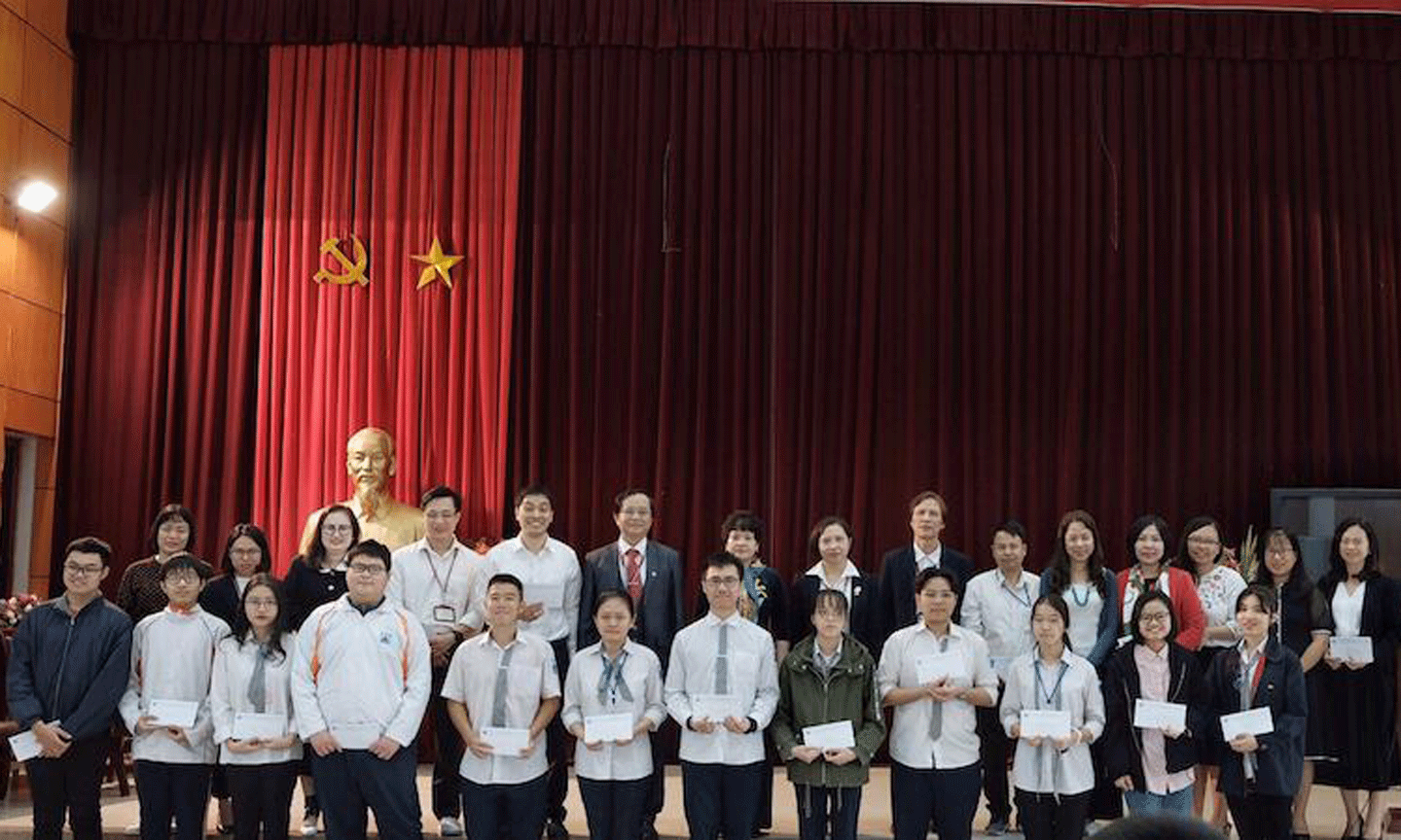 Một số gương mặt của đội tuyển Hà Nội tham dự kỳ thi (Ảnh: HNAms)