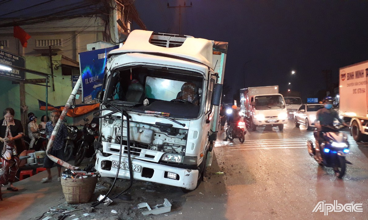 Hiện trường vụ tai nạn.