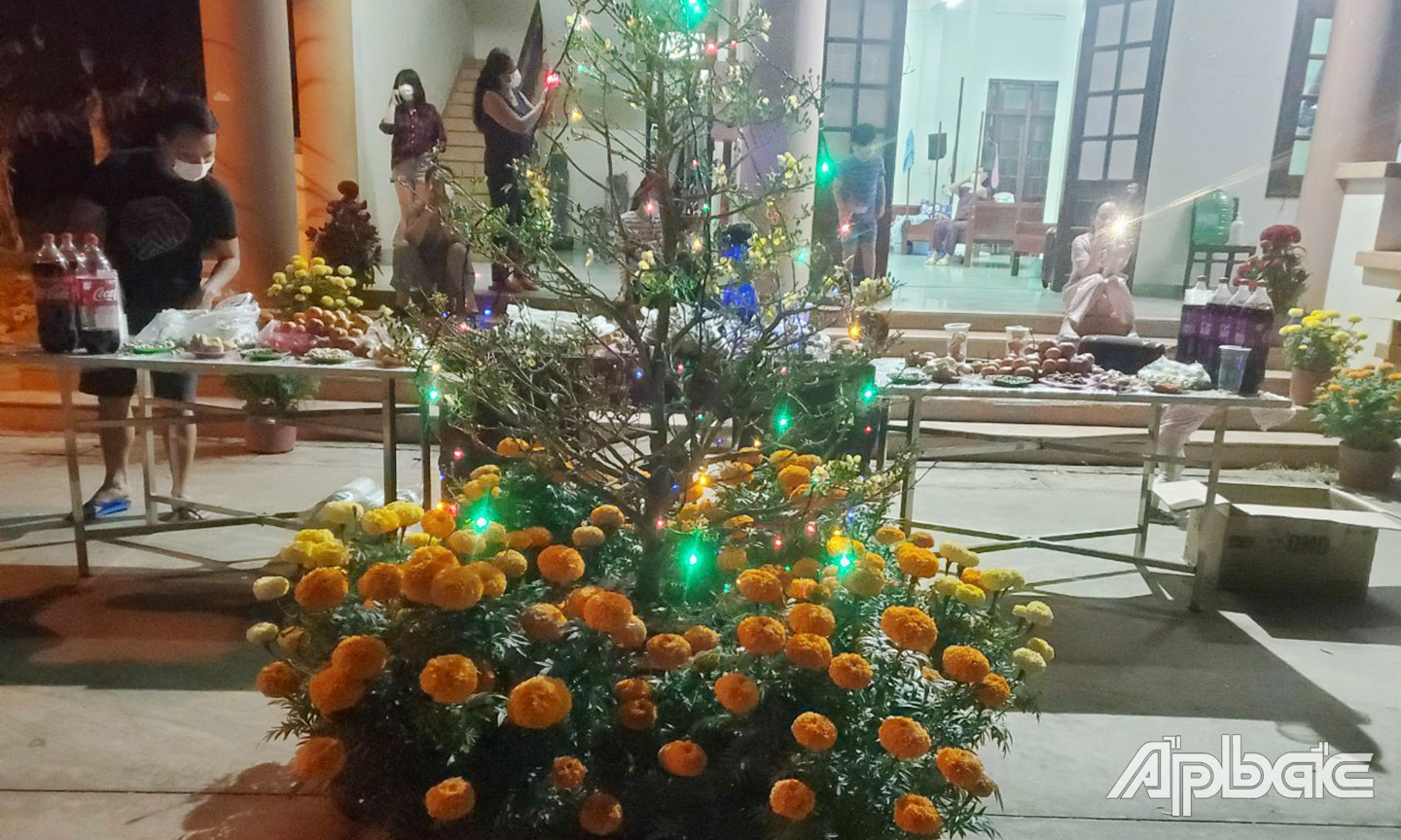 Chuẩn bị đón giao thừa trong khu cách ly y tế phòng, chống Covid-19 ở Tiểu đoàn Ấp Bắc, Trung đoàn Bộ binh 924.