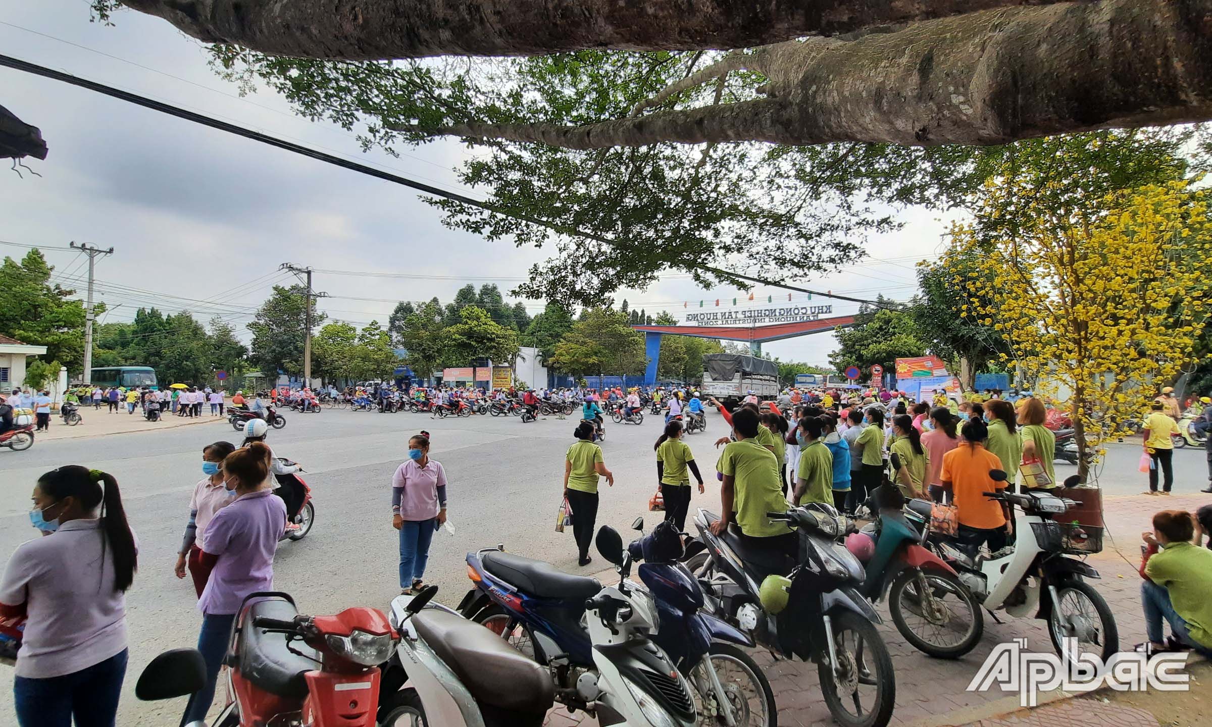 Số công nhân ngừng việc tập thể.
