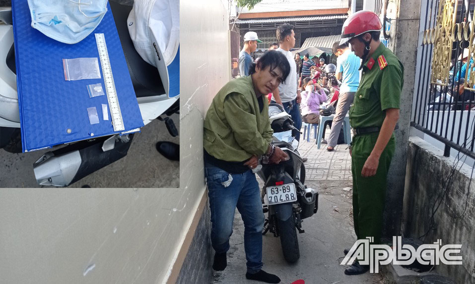 Đối tượng bị lực lượng bắt quả tang.