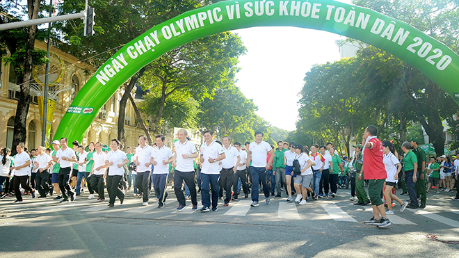 Ngày chạy Olympic vì sức khỏe toàn dân năm 2020. Ảnh internet