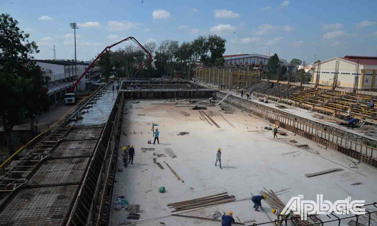 Dự án hiện thi công đạt 70% khối lượng so với thời điểm hoàn thành.