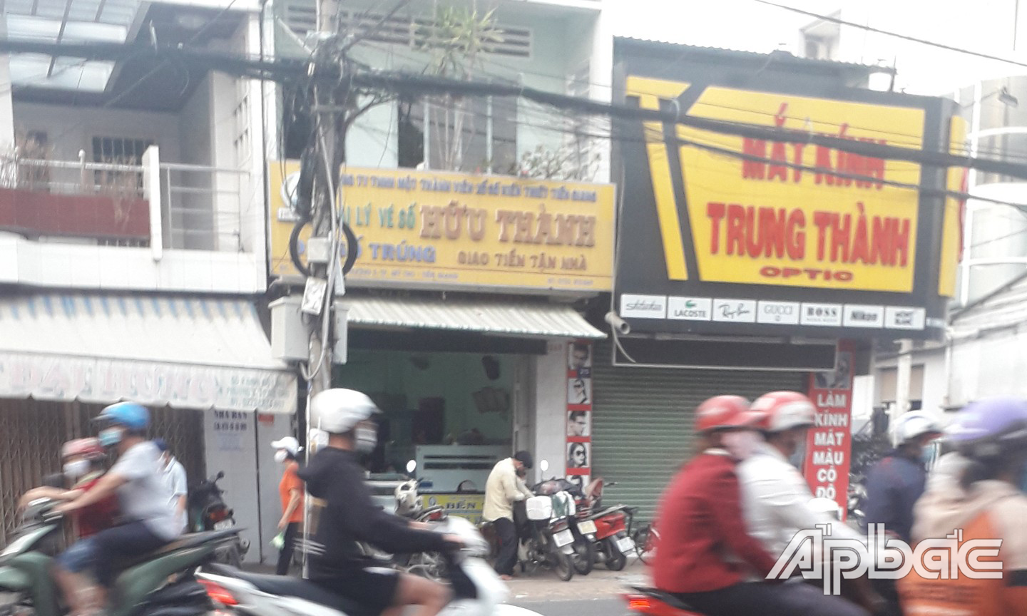 Đại lý vé số nơi xảy ra vụ mất trộm.