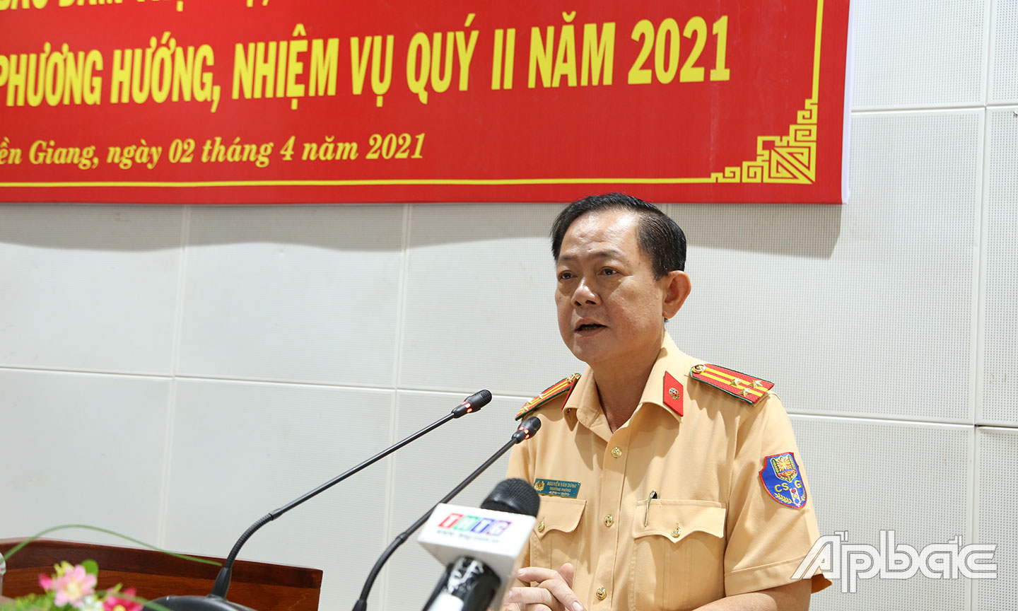 Trường phòng CSGT- Công an tỉnh Tiền Giang đưa ra nhiều giải pháp tuần tra và kiểm soát trên địa bàn tỉnh.