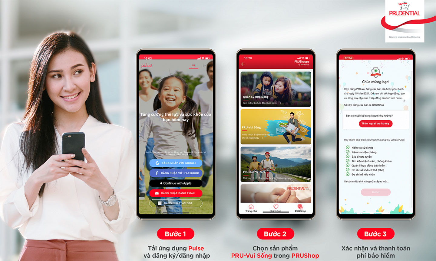 3 bước mua PRY- Vui sống trên Pulse.