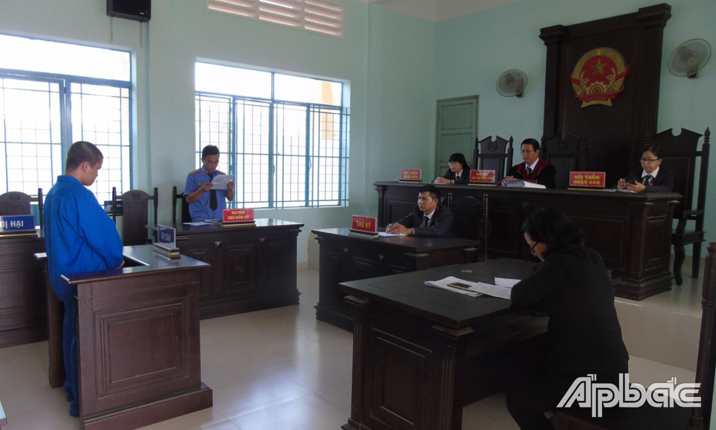 Bị cáo trước Hội đồng xét xử.