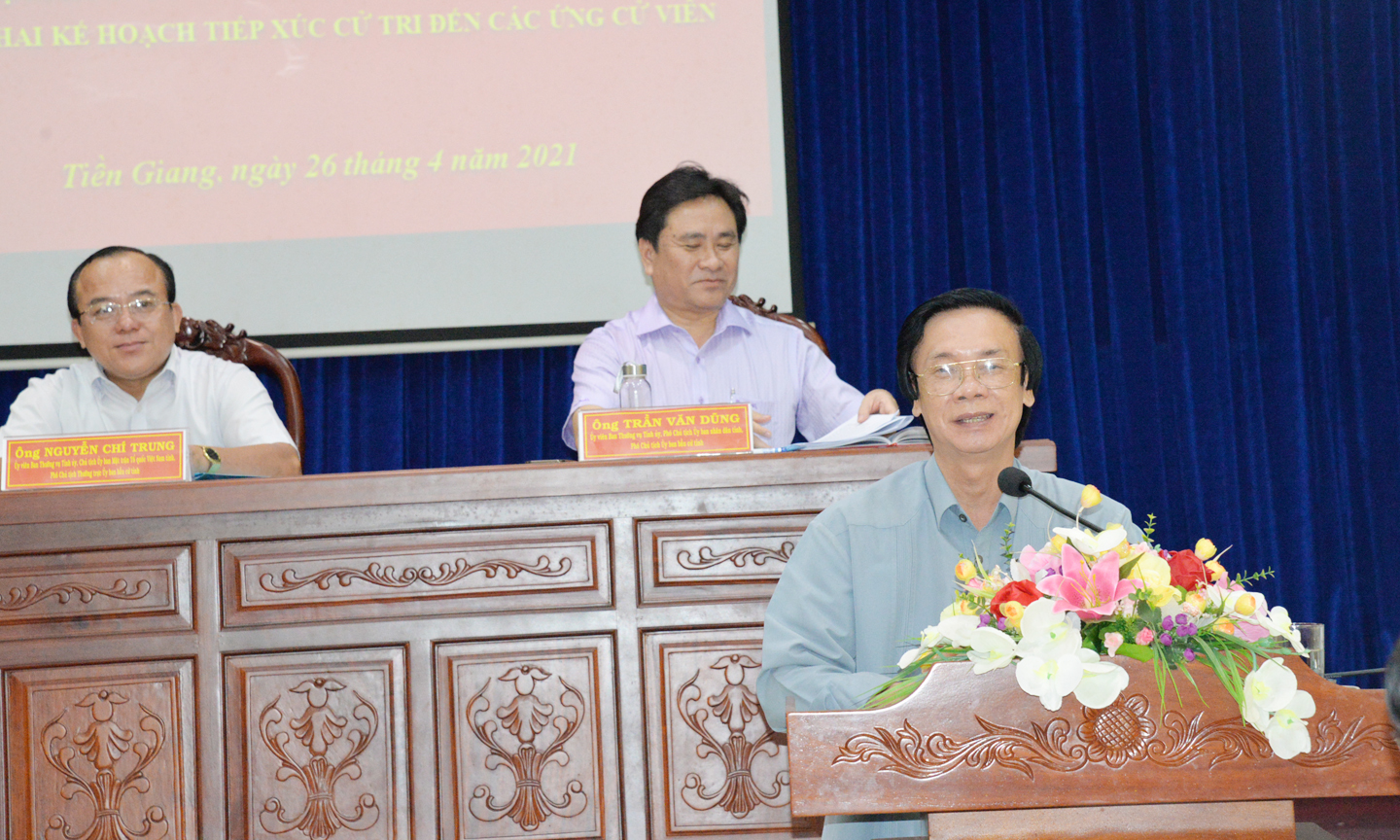 Đồng chí Nguyễn Văn Danh chỉ đạo Việc vận động bầu cử phải được tiến hành dân chủ, công khai, bình đẳng, đúng pháp luật
