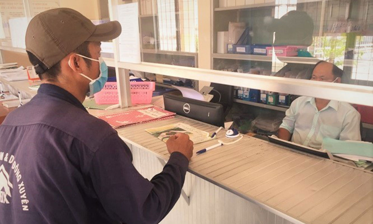 Người lao động đăng ký nhận trợ cấp BHXH 1 lần tại bộ phận TNHS và trả kết quả tại BHXH tỉnh Tiền Giang.