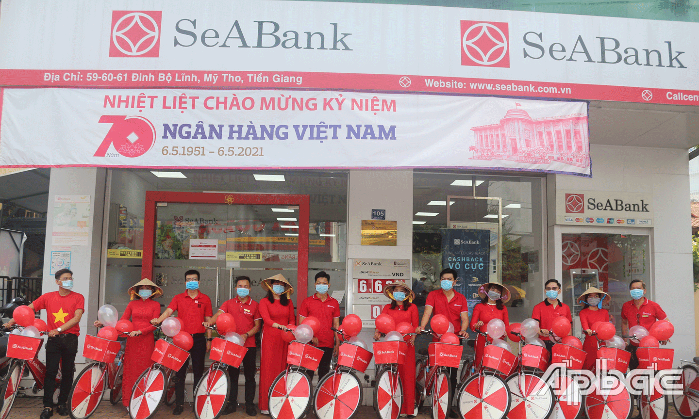 Tham gia chạy roadshow trên các tuyến đường lớn trong nội ô TP. Mỹ Tho 