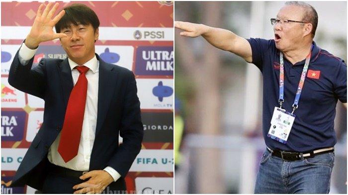 Màn so tài thú vị giữa 2 chiến lược gia người Hàn Quốc Park Hang-seo và Shin Tae-yong. Ảnh: TTVH.
