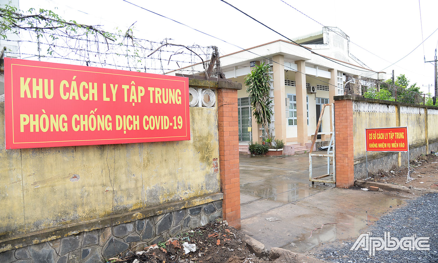 Ký túc xá Trường Trung cấp Cai Lậy được trưng dụng làm khu cách ly tập trung.