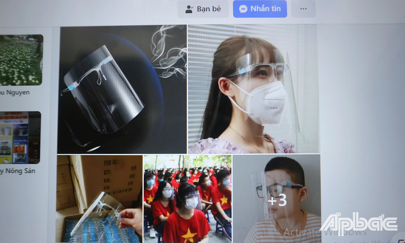 Kính chống giọt bắn được rao bán trên mạng xã hội (ảnh facebook)