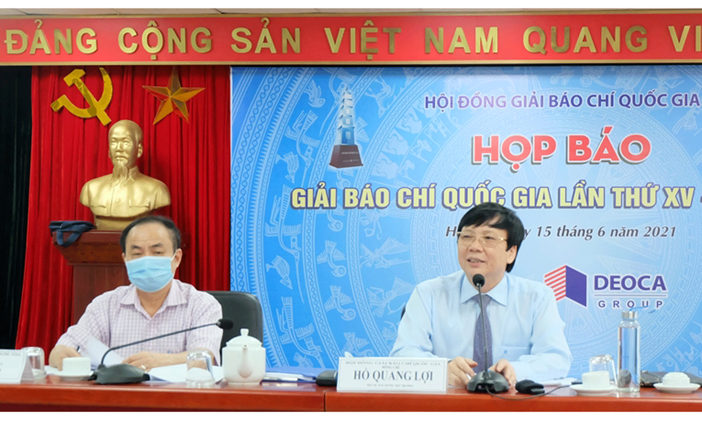 Hội đồng Giải Báo chí quốc gia lần thứ XV - năm 2020 thông tin về giải thưởng. (Ảnh: HL).