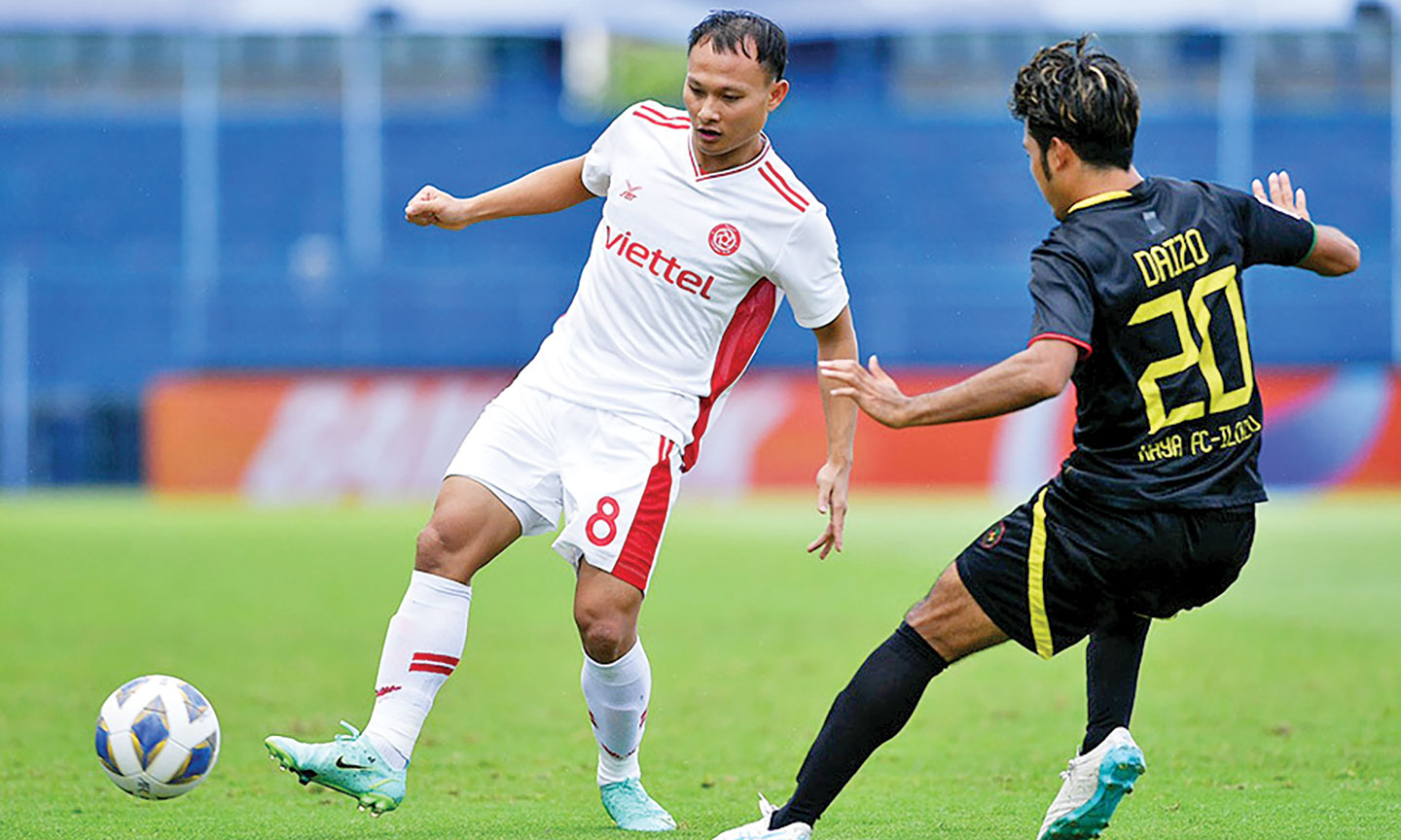CLB Viettel (áo trắng) đã không thể  tạo nên bất ngờ ở AFC Champions League. Ảnh: Vietnamnet.vn