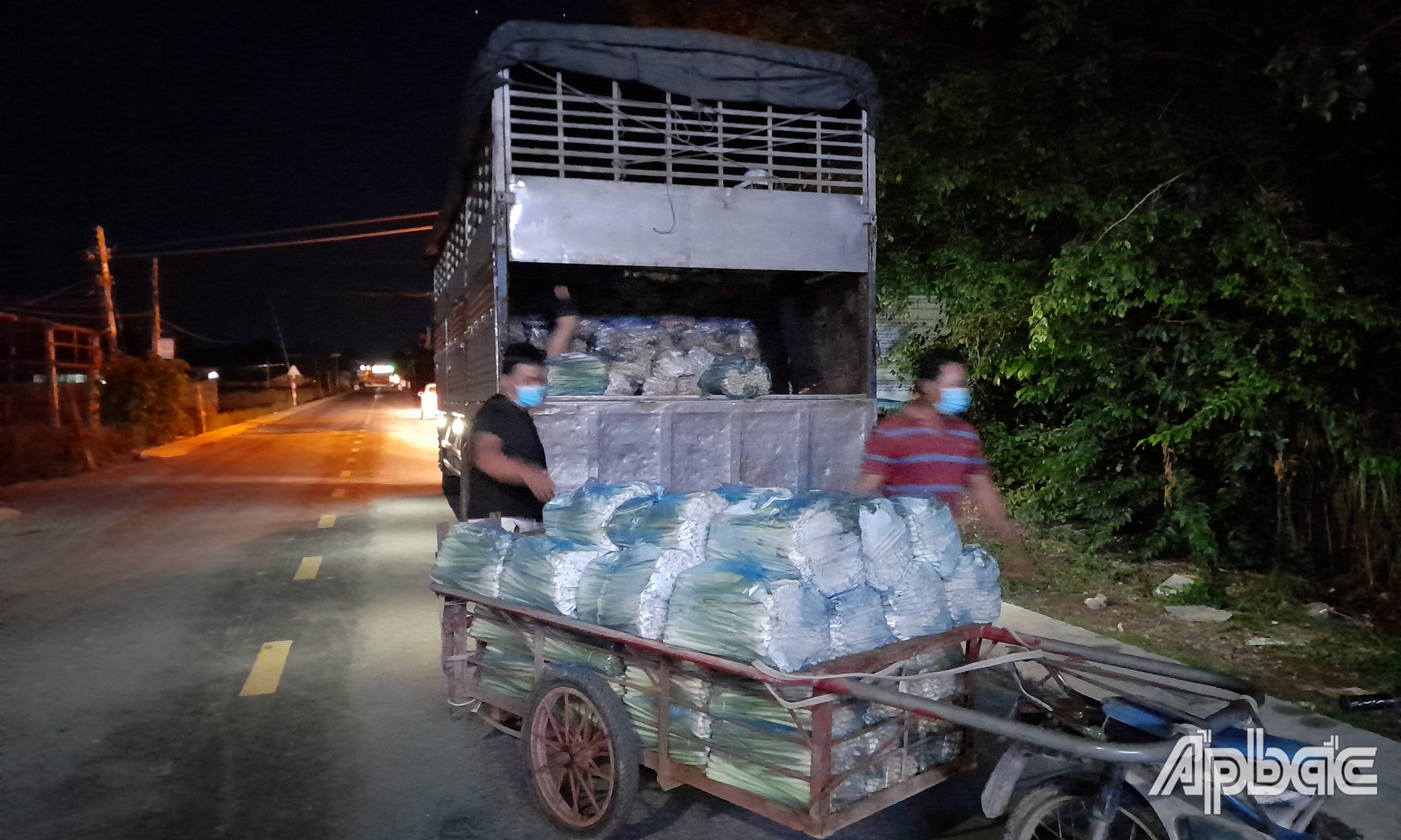 Nông sản trên địa bàn huyện Tân Phú Đông được vận chuyển thông suốt.