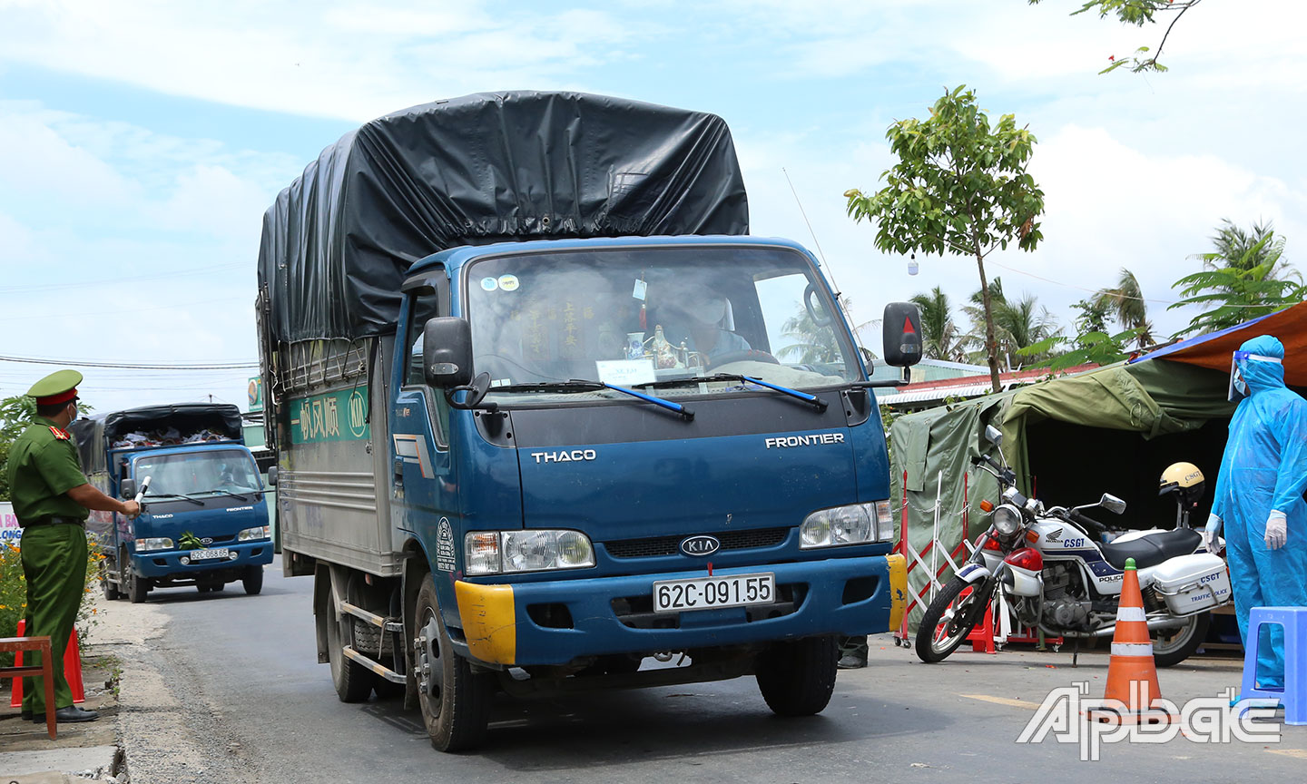 Các phương tiện lưu thông trên đường 879C.