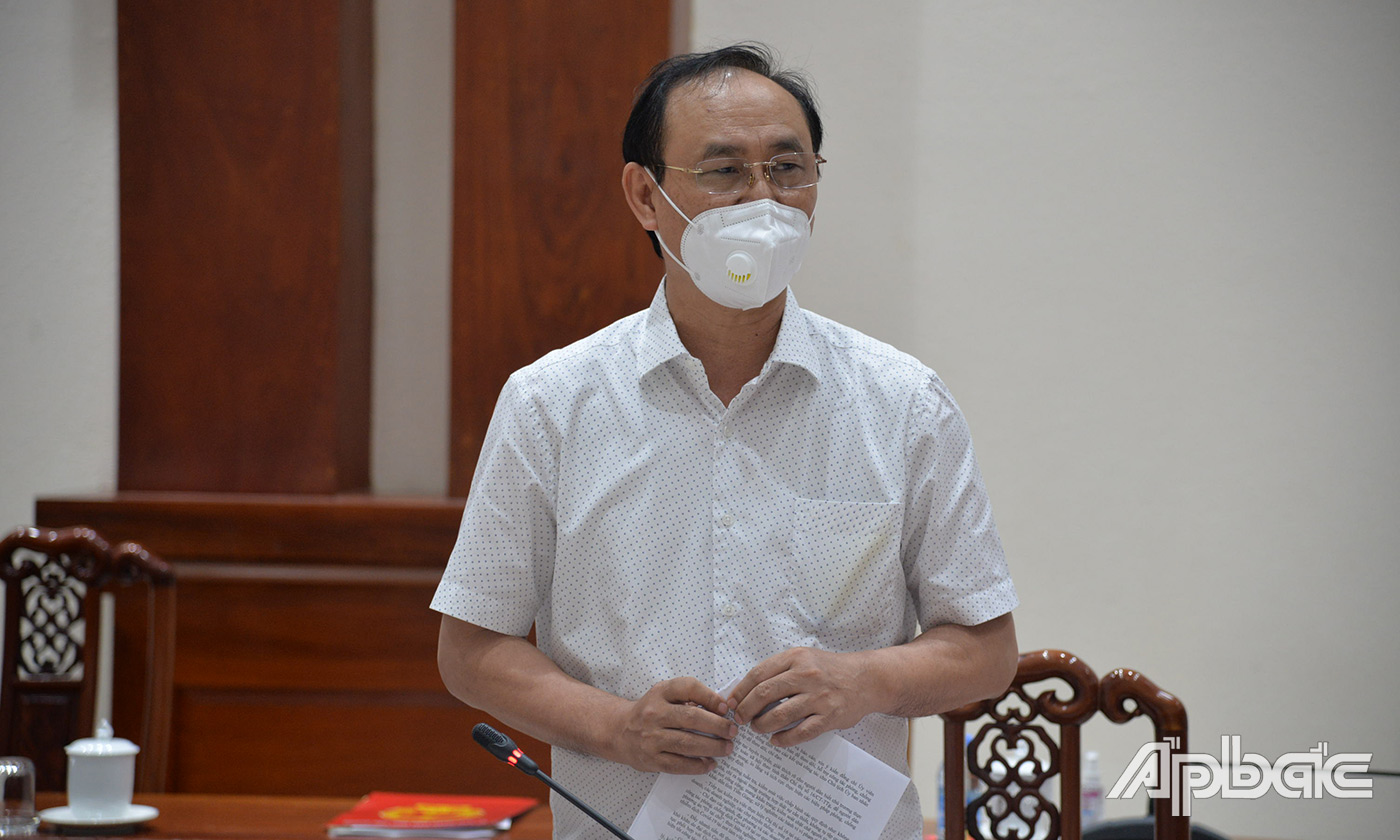Thứ trưởng Bộ Giao Thông Vận tải Lê Đình Thọ phát biểu tại buổi làm việc