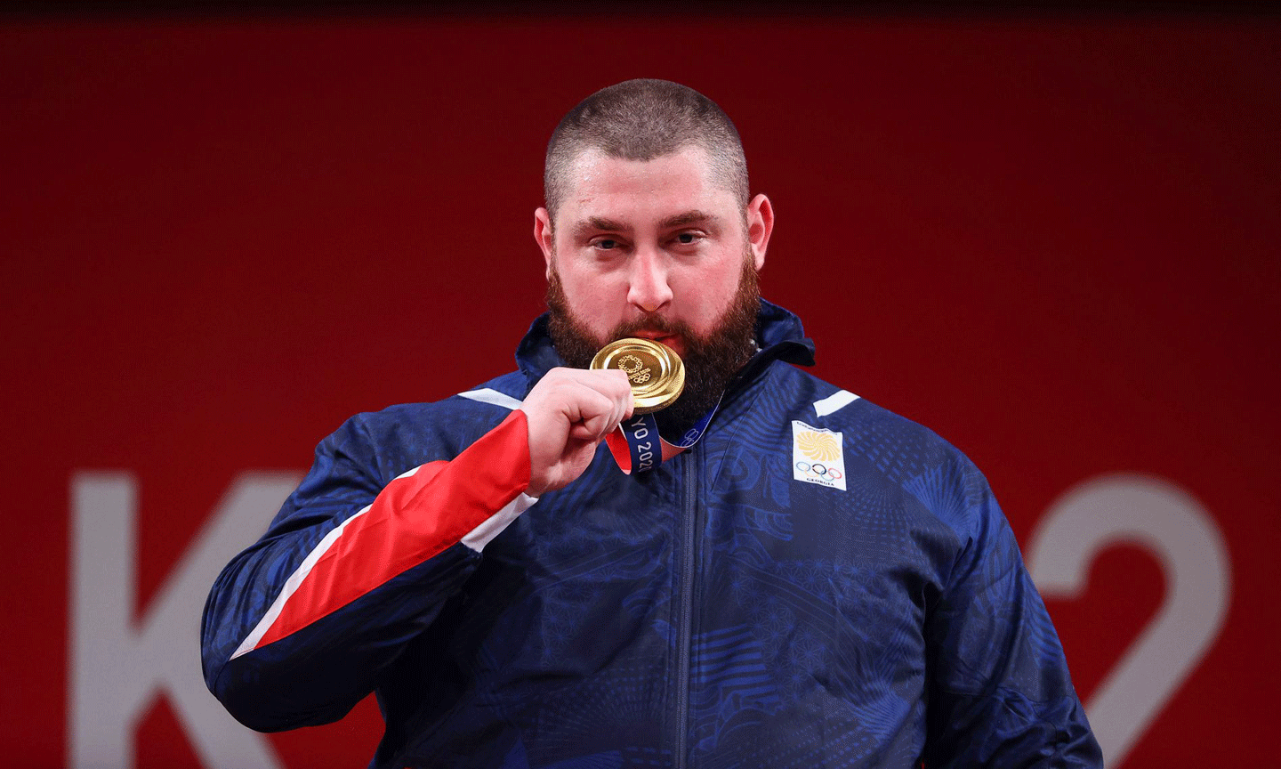 Lực sĩ Lasha Talakhadze giành huy chương vàng Olympic và phá ba kỷ lục thế giới hạng cân trên 109kg cử tạ nam. (Ảnh: Reuters) 